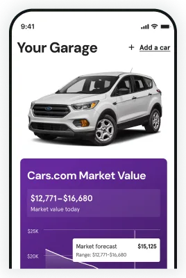 Cars.com app garage value tracker